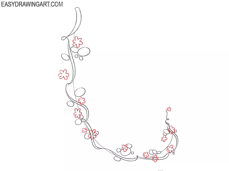 flower vine drawing tutorial