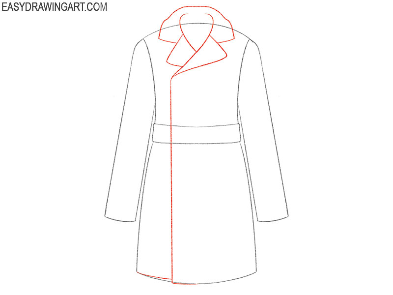 how to draw a trench coat cartoon