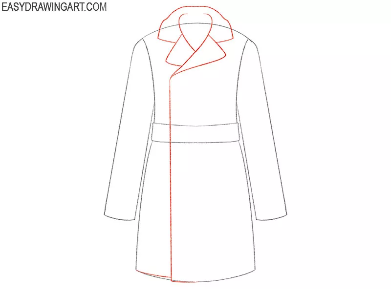 how to draw a trench coat cartoon