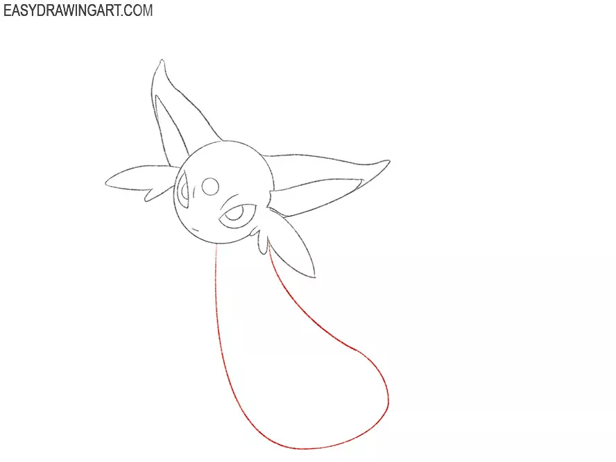 how to draw cute baby umbreon