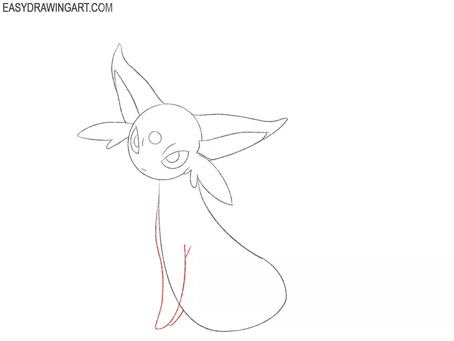 how to draw espeon step by step