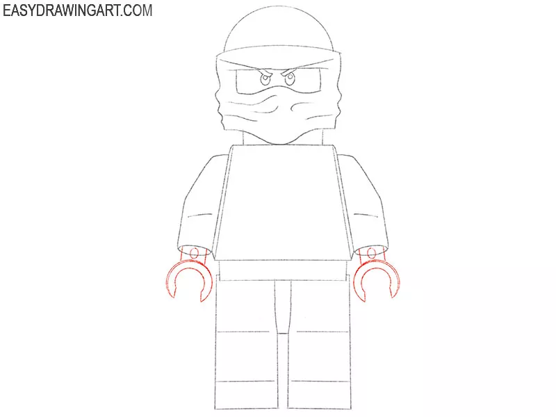 lego ninja drawing guide