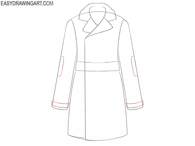 simple trench coat drawing