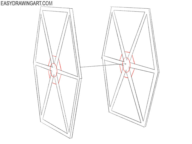 tie fighter drawing lesson
