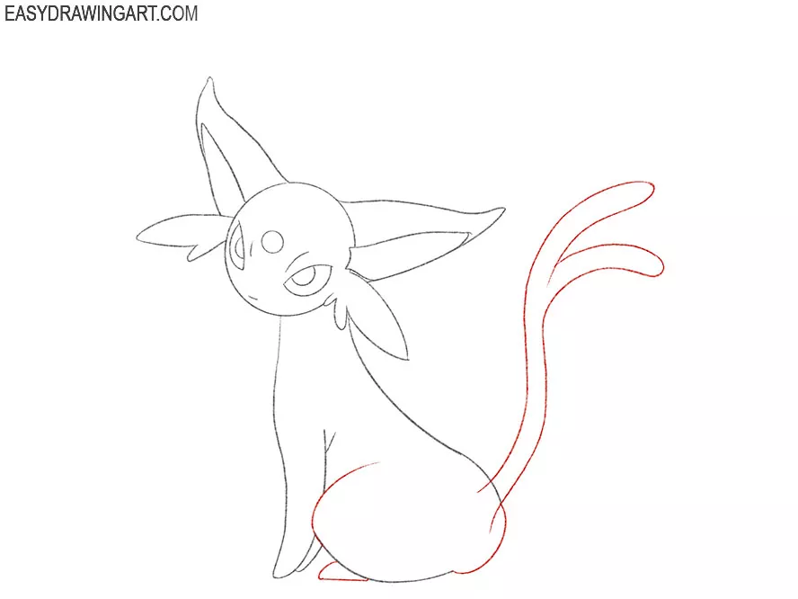 how to draw espeon simple