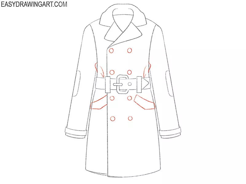 trench coat drawing guide