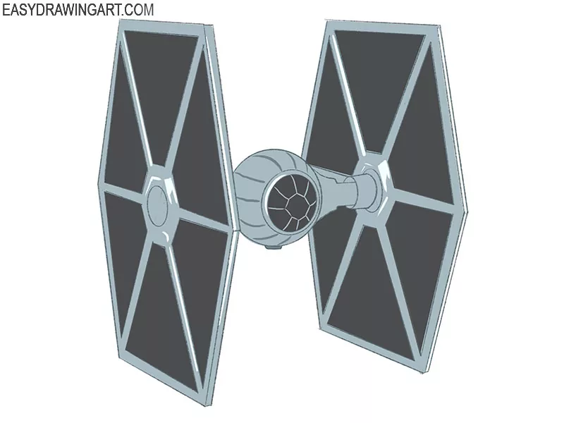 How to Draw a Tie Fighter Easy Drawing Art