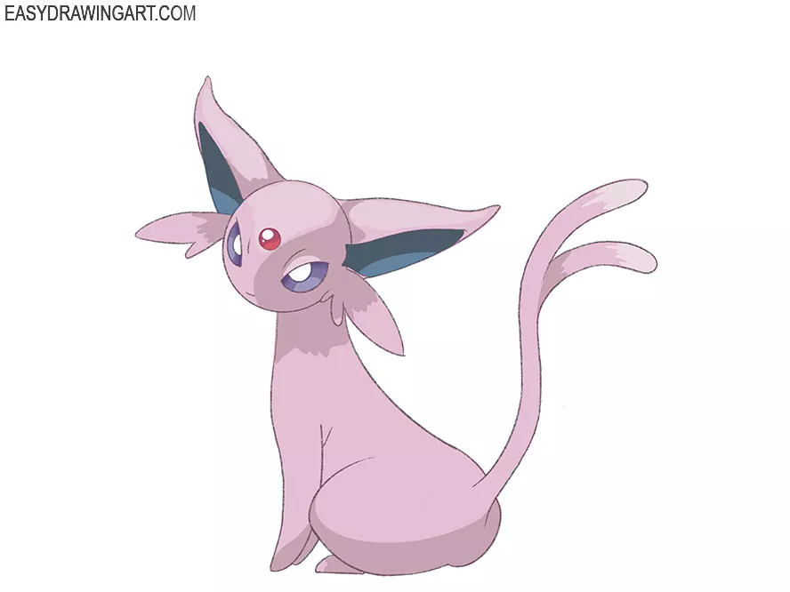 simple espeon drawing