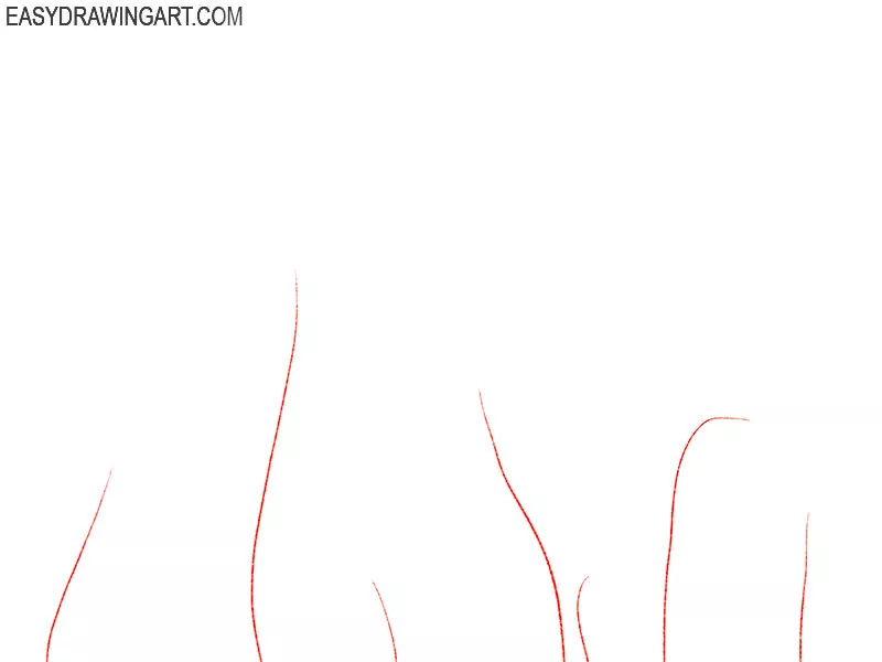 how to draw a field of flowers easy