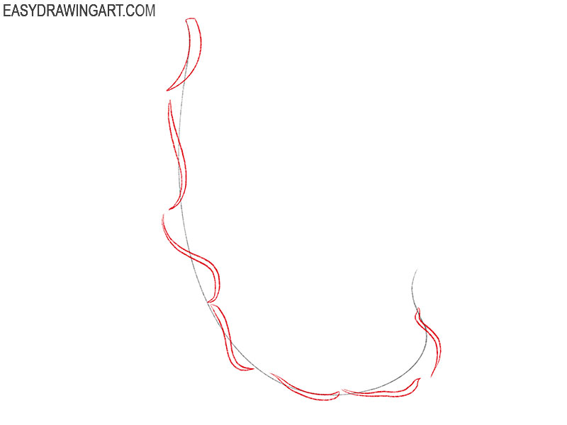 flower vine drawing easy