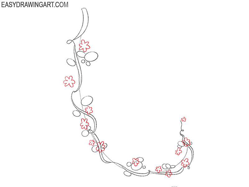 flower vine drawing tutorial