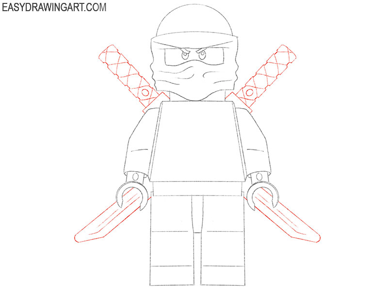 cartoon lego ninja drawing