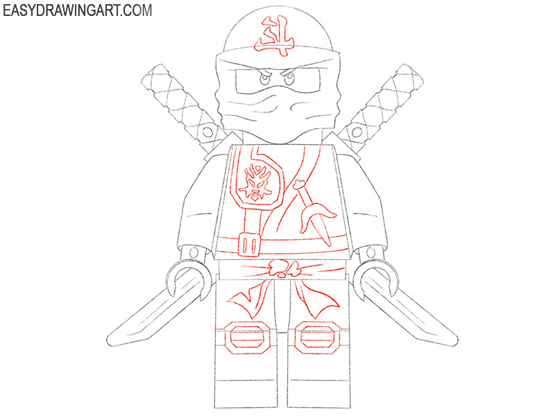 simple lego ninja drawing