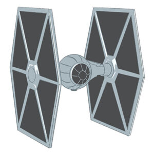 how to draw a tie fighter