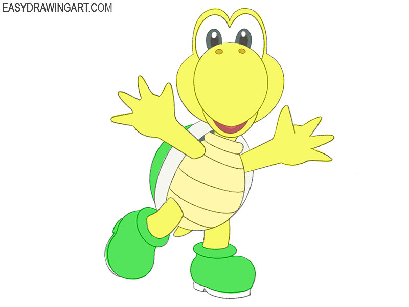 simple koopa troopa drawing