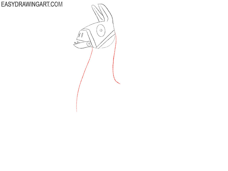 llama from fortnite drawing guide