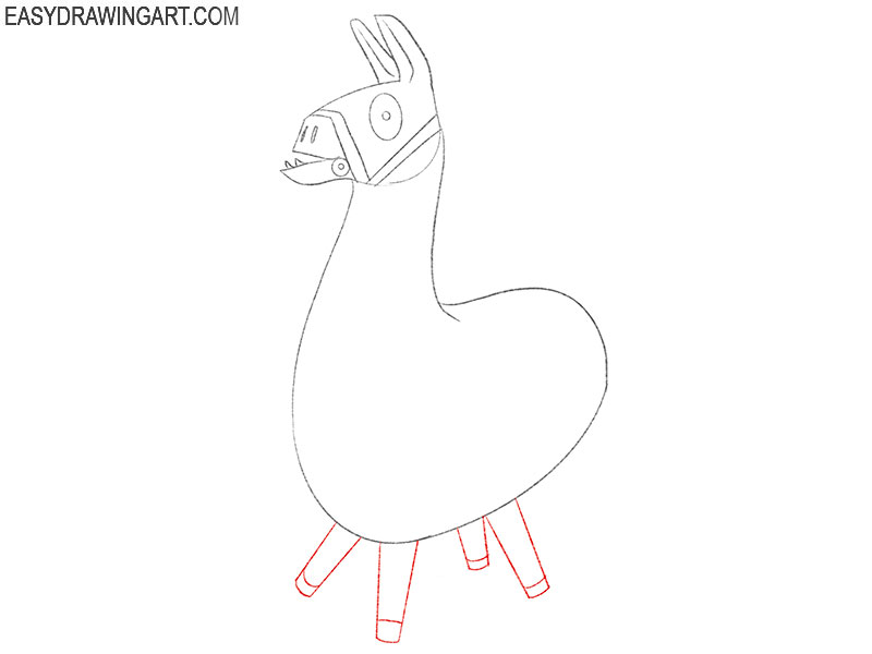 how to draw llama from fortnite step by step