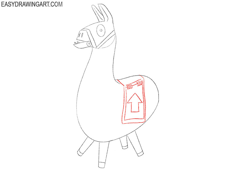 simple llama from fortnite drawing