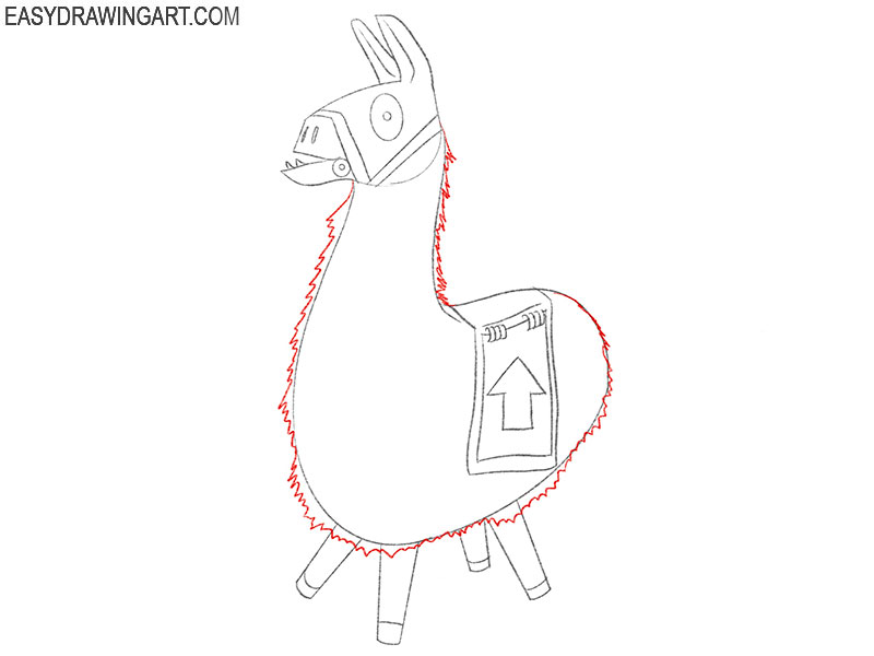 llama from fortnite cartoon drawing
