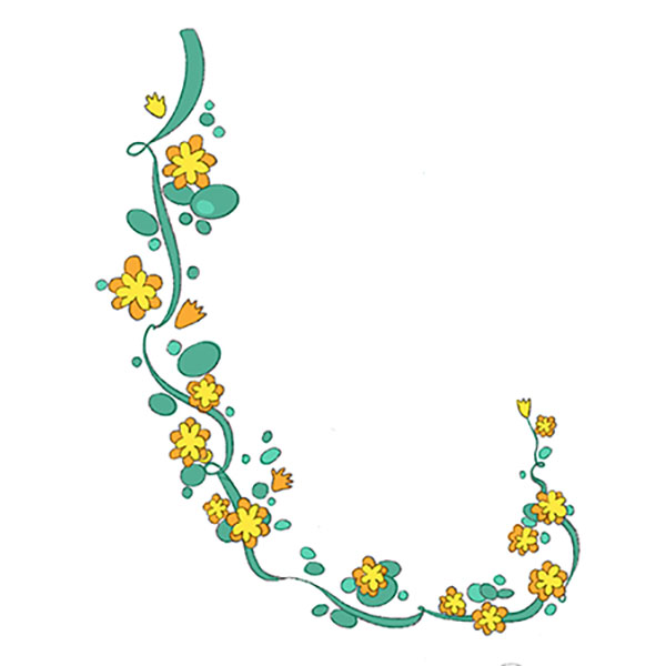 How to Draw a Flower Vine