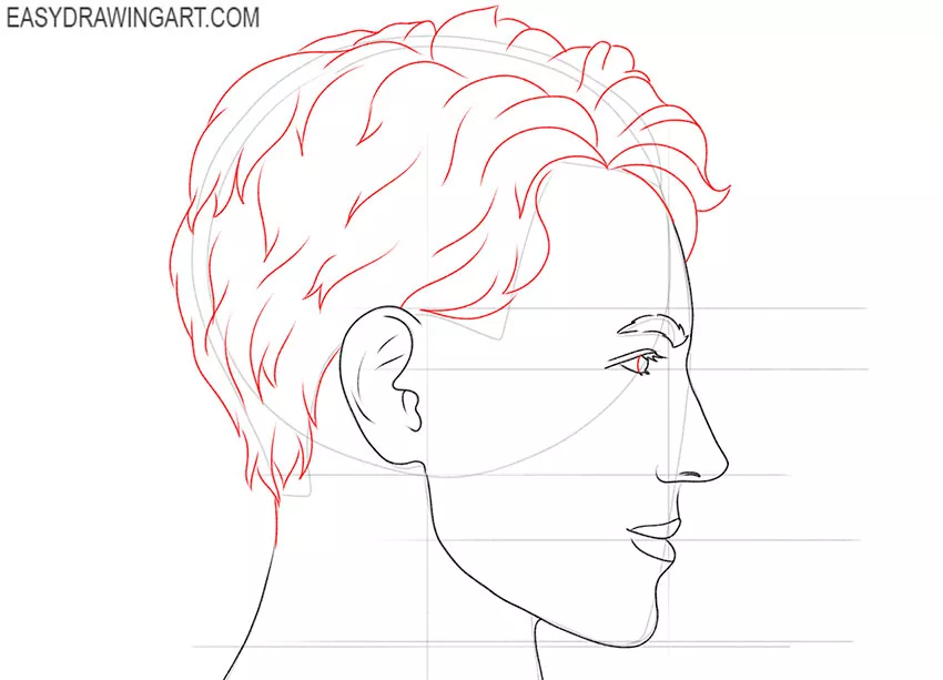 Learn to draw woman female profile side view of face and upper body Video  demo lesson