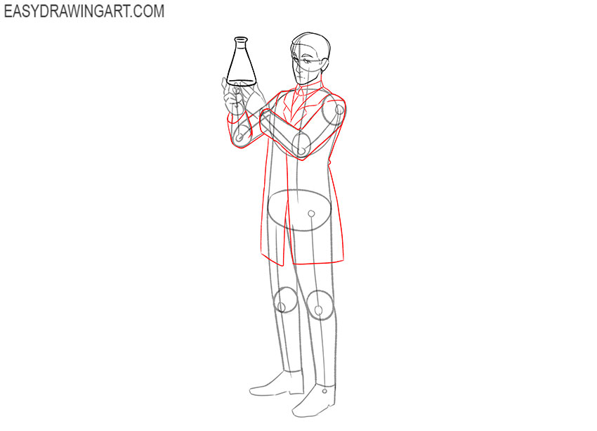 scientist drawing for kids
