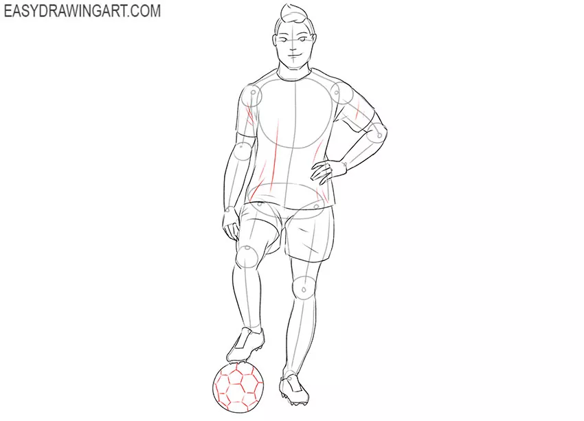 soccer player drawing guide