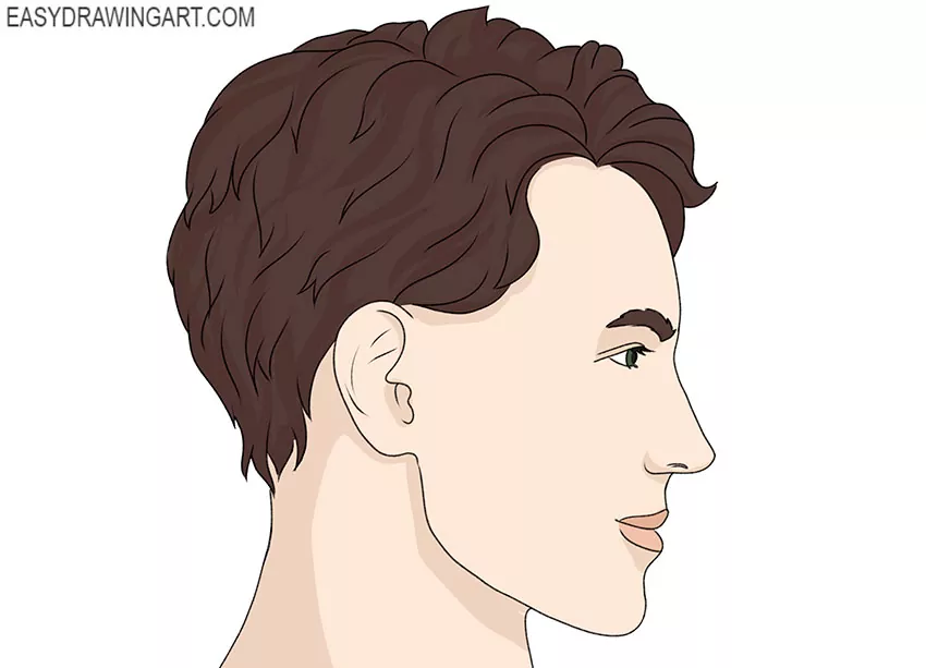  face from the side drawing cartoon