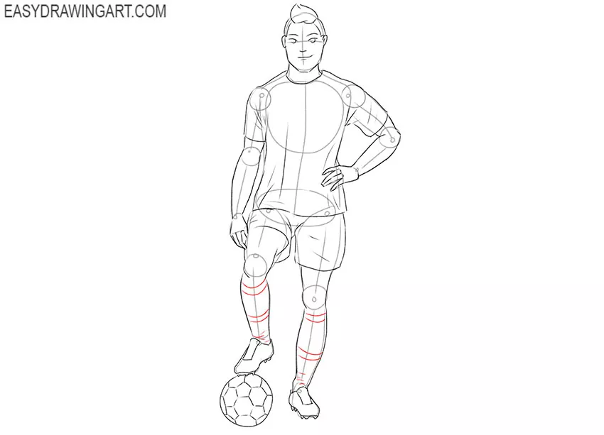 simple soccer player drawing