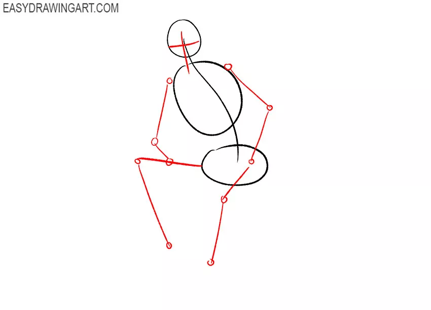 sitting person drawing lesson