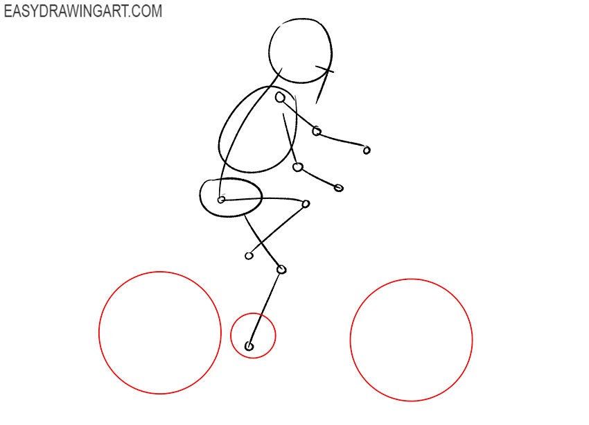 kid on a bike drawing for kids
