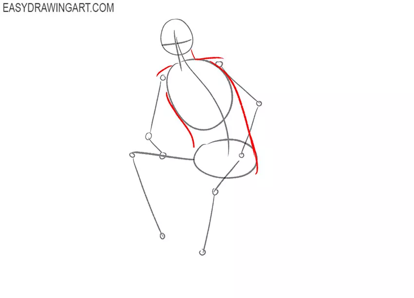 sitting person drawing tutorial