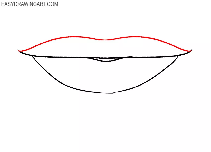 how to draw cartoon lips smiling