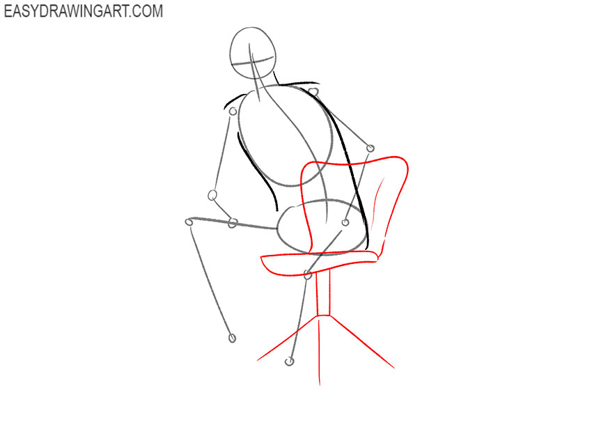 sitting person drawing guide