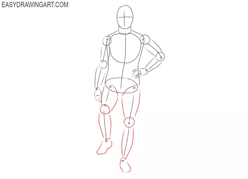 how to draw an easy soccer player