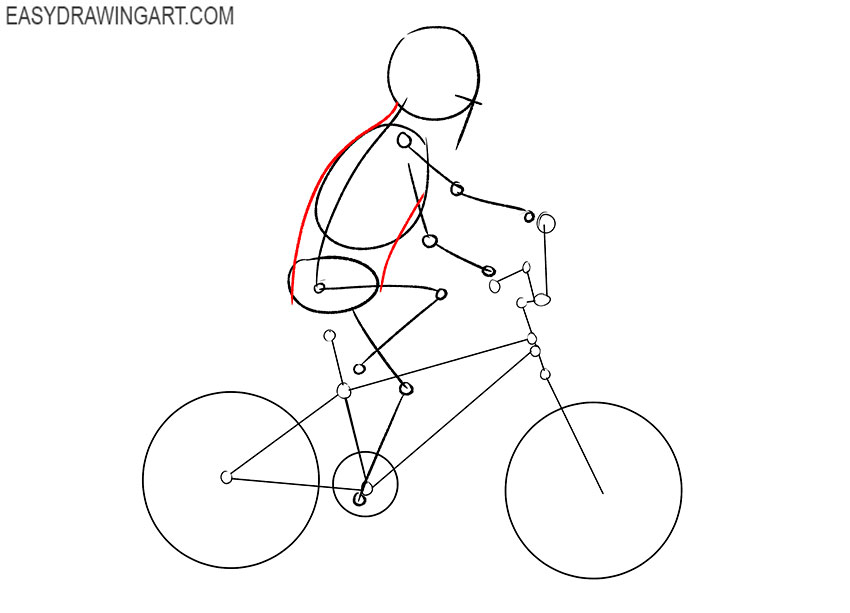 kid on a bike drawing for kindergarten
