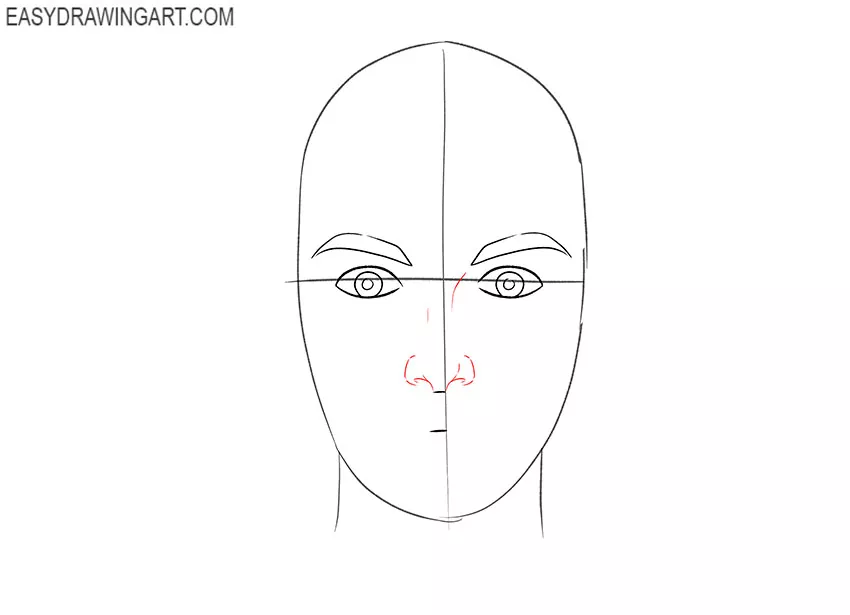 female head drawing lesson