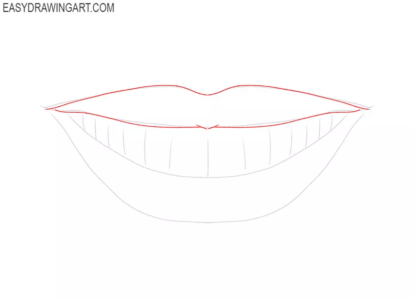 how to draw teeth for kindergarten