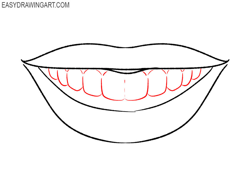 How to Draw Smiling Lips  Easy Drawing Tutorial For Kids