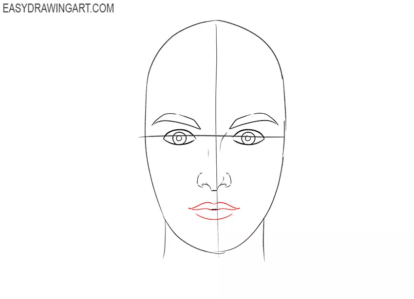 female head drawing tutorial