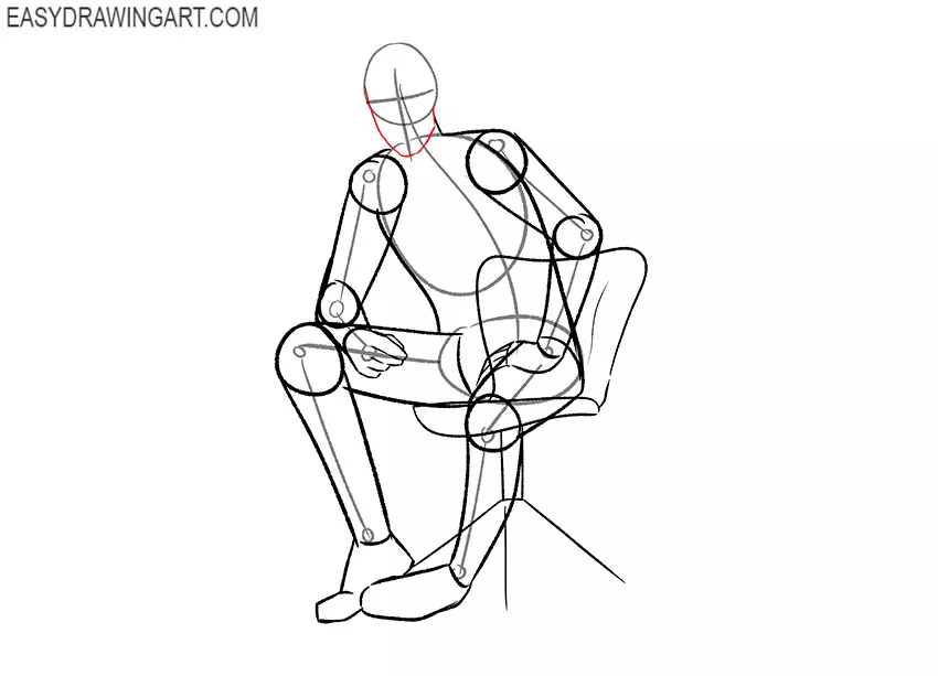 How to Draw a Sitting Person - Easy Drawing Art