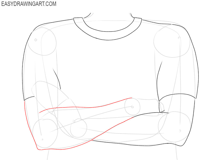 crossed arms drawing for kids