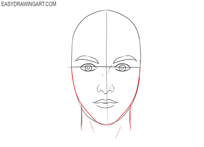 female head drawing guide
