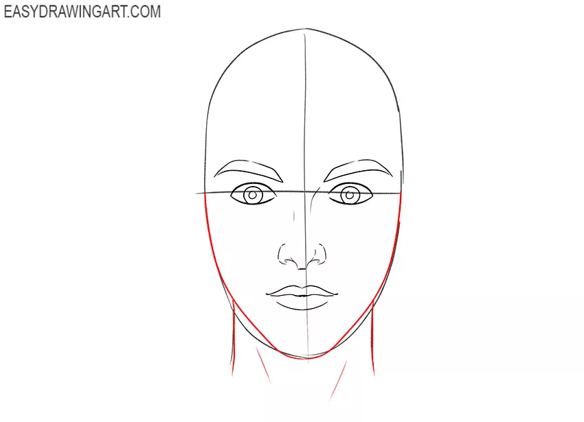 female head drawing guide
