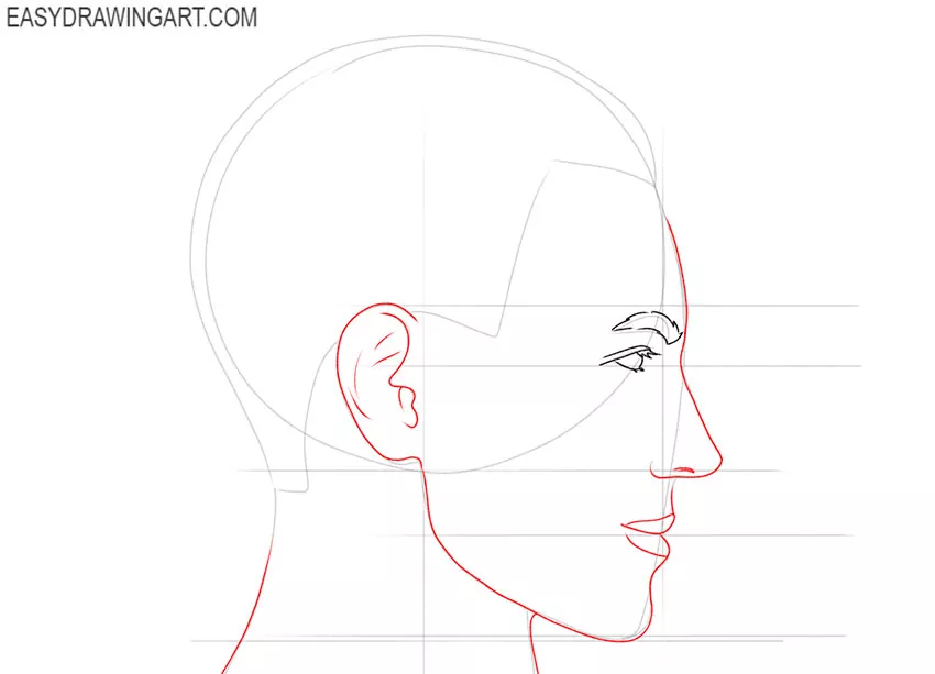 How to Draw an Anime Head and Face in Side View  Easy Step by Step Tutorial