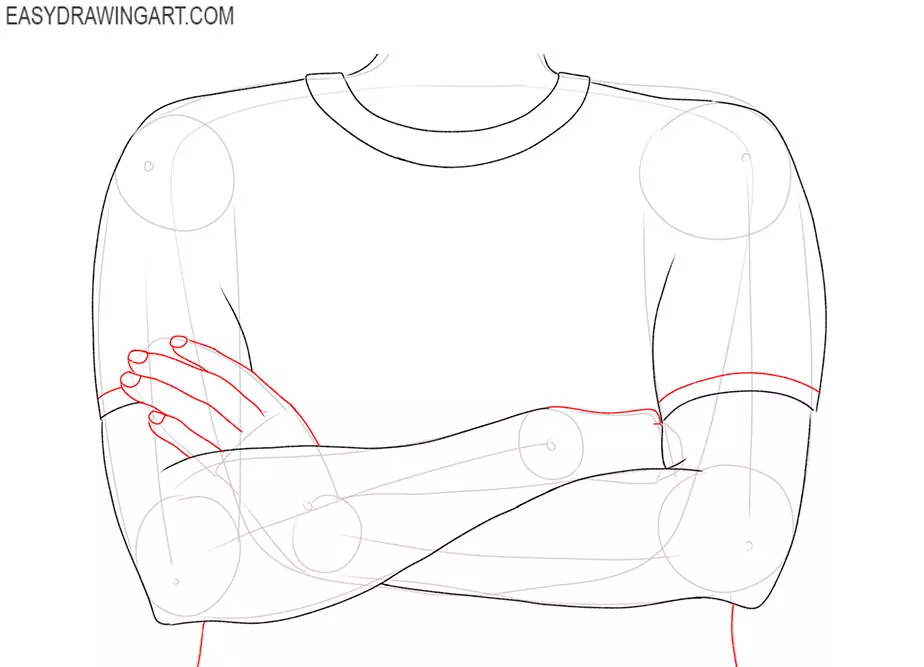 crossed arms drawing for kindergarten