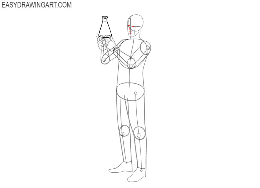 scientist drawing guide