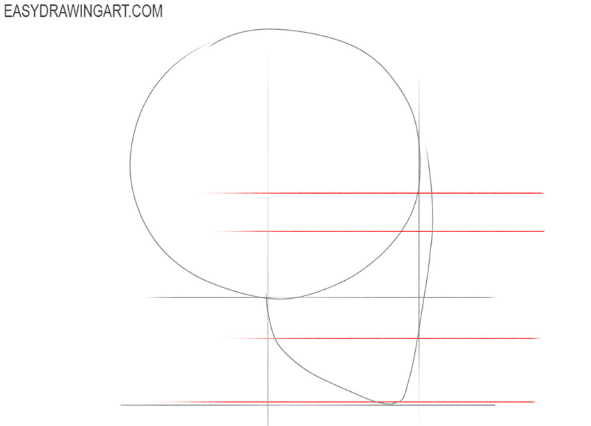 face from the side drawing guide