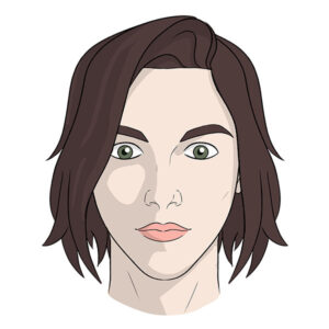 how to draw a female head