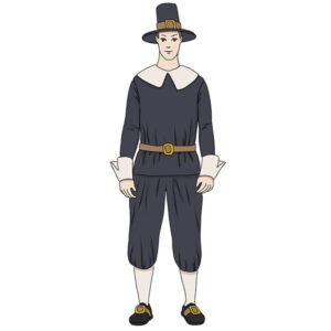 how to draw a pilgrim